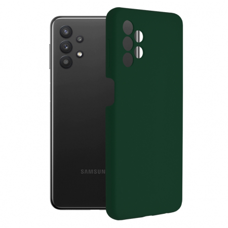 Galaxy A32 5G - Husa Samsung Galaxy A32 5G, Soft Edge Silicone, Dark Green