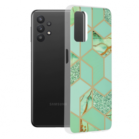 Galaxy A32 5G - Husa Samsung Galaxy A32 5G, Techsuit Marble Series, Green Hex