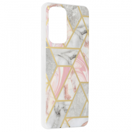 Husa Samsung Galaxy A33 5G, Techsuit Marble Series, Pink Hex [1]