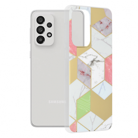 Galaxy A33 5G - Husa Samsung Galaxy A33 5G, Techsuit Marble Series, Purple Hex