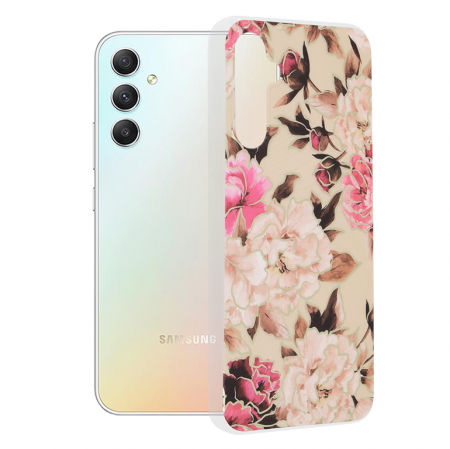 Galaxy A34 5G - Husa Samsung Galaxy A34 5G, Techsuit Marble Series, Mary Berry Nude