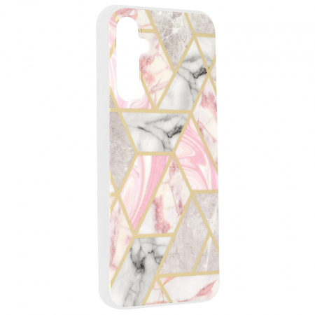 Husa Samsung Galaxy A34 5G, Techsuit Marble Series, Pink Hex [5]