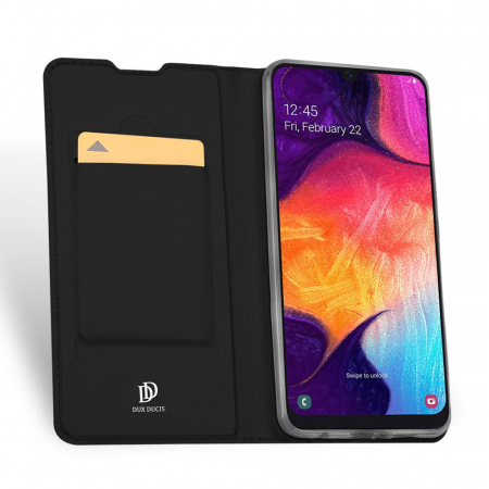 Husa Samsung Galaxy A50, Dux Ducis Skin Pro Flip Book, Negru [1]