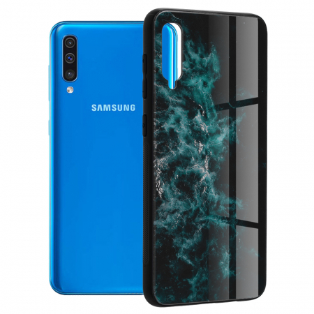 Galaxy A50 - Husa Samsung Galaxy A50,  Glaze Series, Blue Nebula
