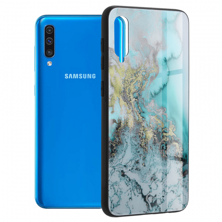 Galaxy A50 - Husa Samsung Galaxy A50, Glaze Series, Blue Ocean