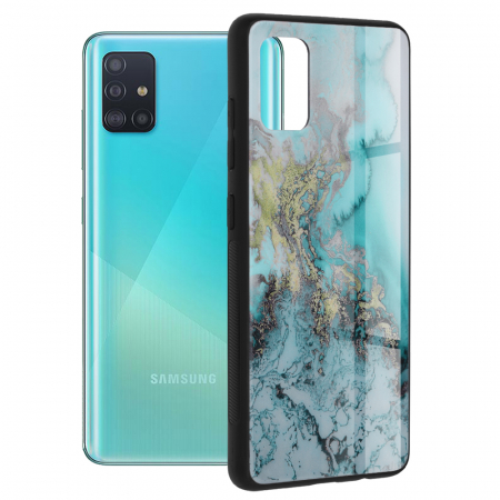 Galaxy A51 - Husa Samsung Galaxy A51, Glaze Series, Blue Ocean