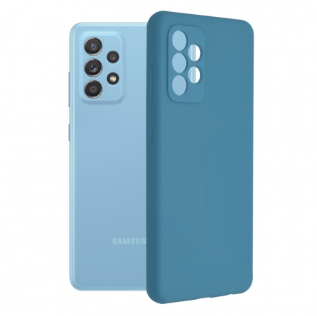 Galaxy A52 - Husa Samsung Galaxy A52 5G, Soft Edge Silicone, Denim Blue