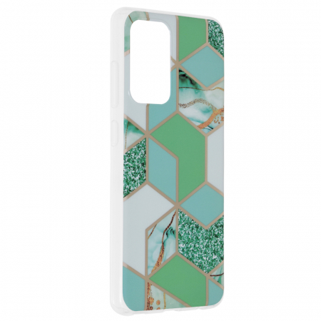 Husa Samsung Galaxy A52, Techsuit Marble Series, Green Hex [1]