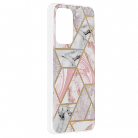 Husa Samsung Galaxy A52, Techsuit Marble Series, Pink Hex [1]