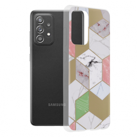 Galaxy A52 - Husa Samsung Galaxy A52, Techsuit Marble Series, Purple Hex