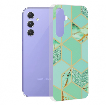 Galaxy A54 - Husa Samsung Galaxy A54, Techsuit Marble Series, Green Hex