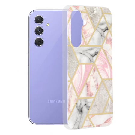 Galaxy A54 - Husa Samsung Galaxy A54, Techsuit Marble Series, Pink Hex