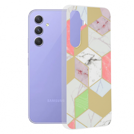 Galaxy A54 - Husa Samsung Galaxy A54, Techsuit Marble Series, Purple Hex