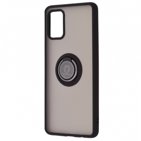 Husa Samsung Galaxy A71 cu inel suport stand magnetic, Negru [2]