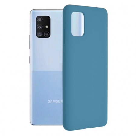 Galaxy A71 - Husa Samsung Galaxy A71, Soft Edge Silicone, Denim Blue