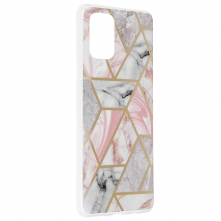 Husa Samsung Galaxy A71, Techsuit Marble Series, Pink Hex [1]