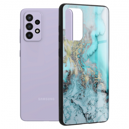 Galaxy A72 - Husa Samsung Galaxy A72 5G, Glaze Series, Blue Ocean