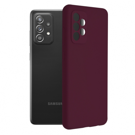 Galaxy A72 - Husa Samsung Galaxy A72 5G, Soft Edge Silicone, Plum Violet