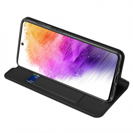 Husa Samsung Galaxy A73 5G, Dux Ducis Skin Pro Flip Book, Negru [2]