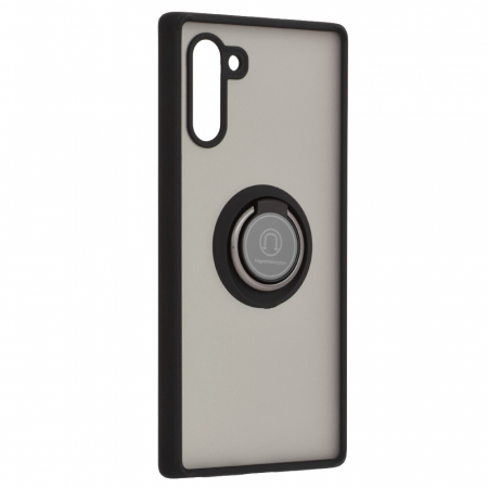Husa Samsung Galaxy Note 10 cu inel suport stand magnetic, Negru [2]