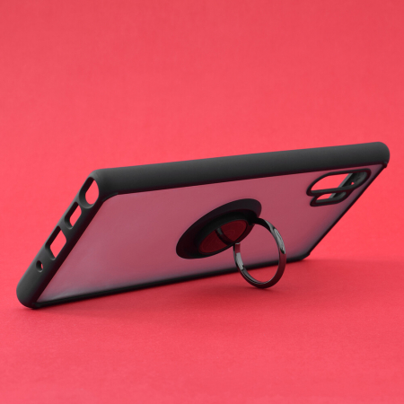 Husa Samsung Galaxy Note 10 Plus cu inel suport stand magnetic, Negru [1]