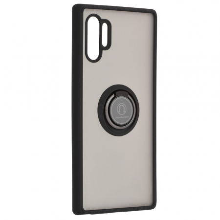 Husa Samsung Galaxy Note 10 Plus cu inel suport stand magnetic, Negru [2]
