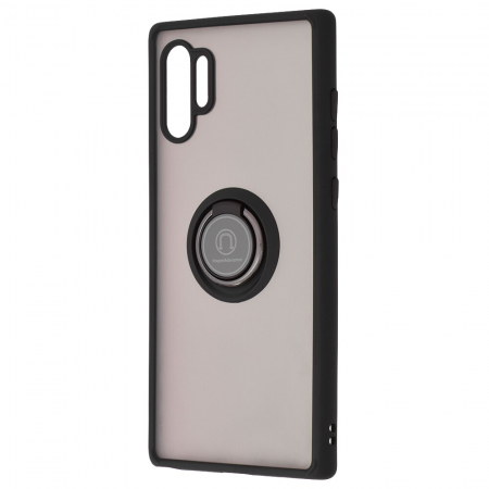 Husa Samsung Galaxy Note 10 Plus cu inel suport stand magnetic, Negru [4]