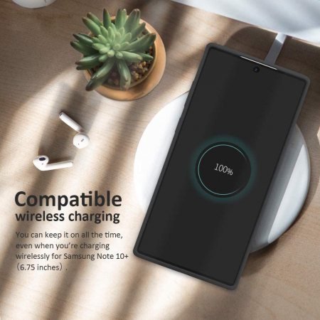 Husa Samsung Galaxy Note 10 Plus, Soft Edge Silicone, Negru [3]