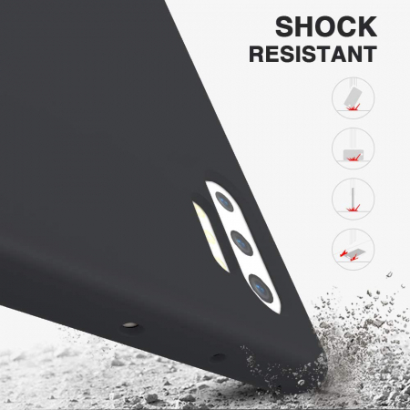 Husa Samsung Galaxy Note 10 Plus, Soft Edge Silicone, Negru [2]