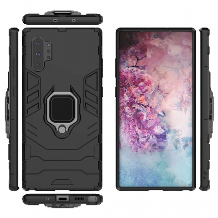 Husa Samsung Galaxy Note 10 Plus, Techsuit Shield Ring, Negru [10]