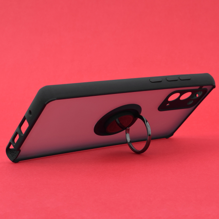 Husa Samsung Galaxy Note 20 cu inel suport stand magnetic, Negru [1]