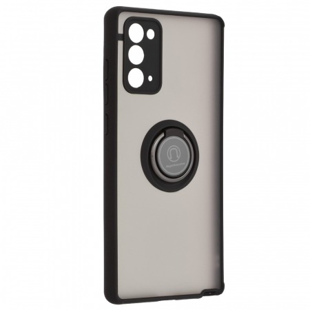 Husa Samsung Galaxy Note 20 cu inel suport stand magnetic, Negru [2]