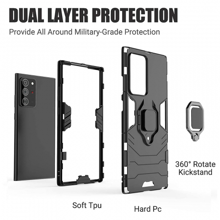 Husa Samsung Galaxy Note 20 Ultra, Techsuit Shield Ring, Negru [4]