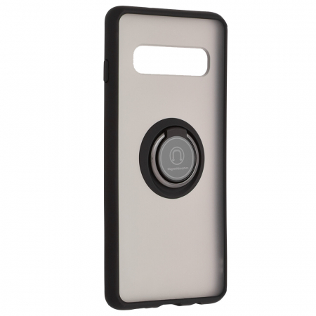 Husa Samsung Galaxy S10 cu inel suport stand magnetic, Negru [2]
