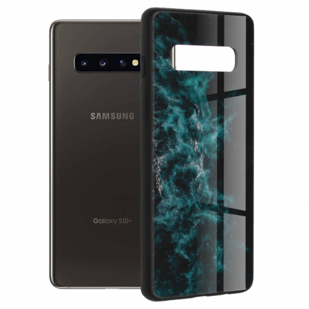 Galaxy S10+ - Husa Samsung Galaxy S10+, Glaze Series, Blue Nebula
