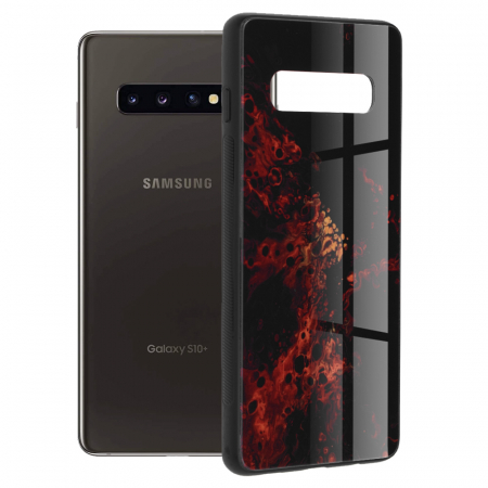 Galaxy S10+ - Husa Samsung Galaxy S10+, Glaze Series, Red Nebula