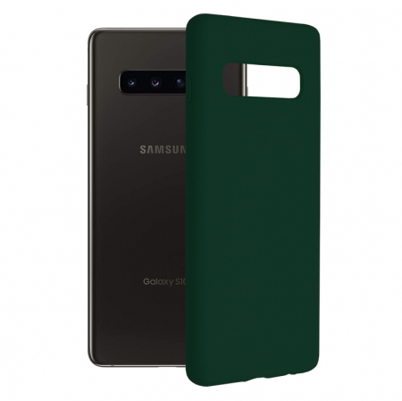 Galaxy S10+ - Husa Samsung Galaxy S10+, Soft Edge Silicone, Dark Green