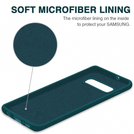 Husa Samsung Galaxy S10+, Soft Edge Silicone, Dark Green [2]