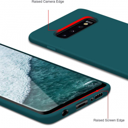 Husa Samsung Galaxy S10+, Soft Edge Silicone, Dark Green [5]