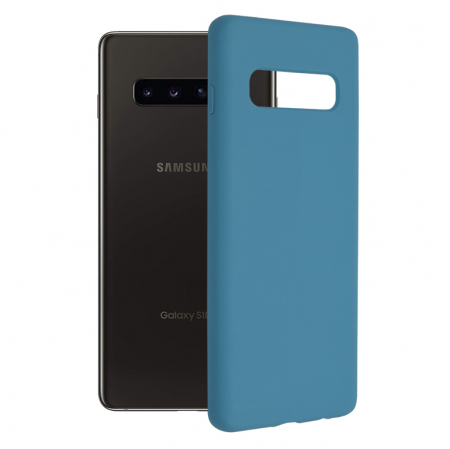 Galaxy S10+ - Husa Samsung Galaxy S10+, Soft Edge Silicone, Denim Blue