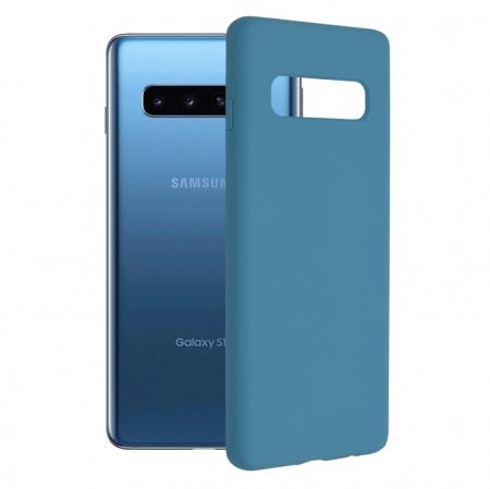Galaxy S10 - Husa Samsung Galaxy S10, Soft Edge Silicone, Denim Blue