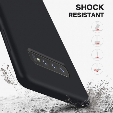 Husa Samsung Galaxy S10+, Soft Edge Silicone, Negru [6]