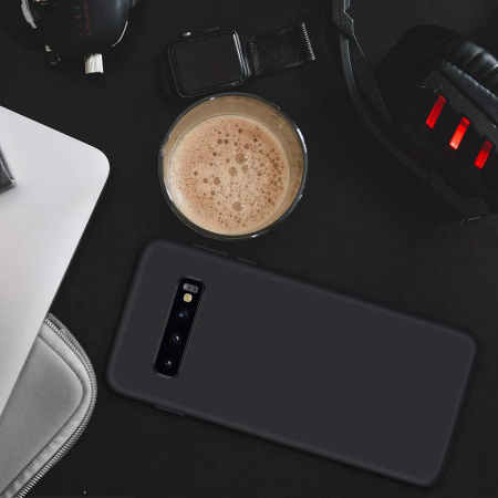 Husa Samsung Galaxy S10+, Soft Edge Silicone, Negru [4]