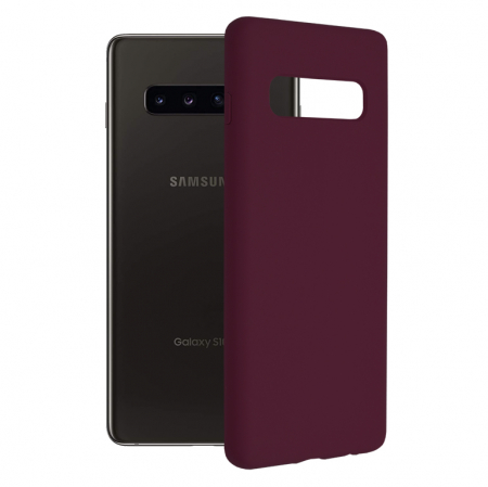 Galaxy S10+ - Husa Samsung Galaxy S10+, Soft Edge Silicone, Plum Violet