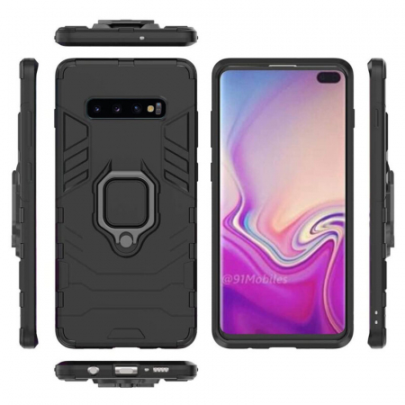 Husa Samsung Galaxy S10, Techsuit Shield Ring, Negru [11]