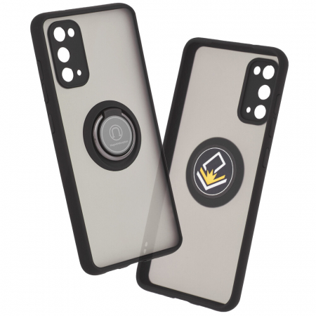 Galaxy S20 - Husa Samsung Galaxy S20 cu inel suport stand magnetic, Negru