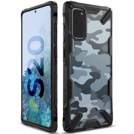 Husa Samsung Galaxy S20, Ringke Fusion X, Camo Black [1]