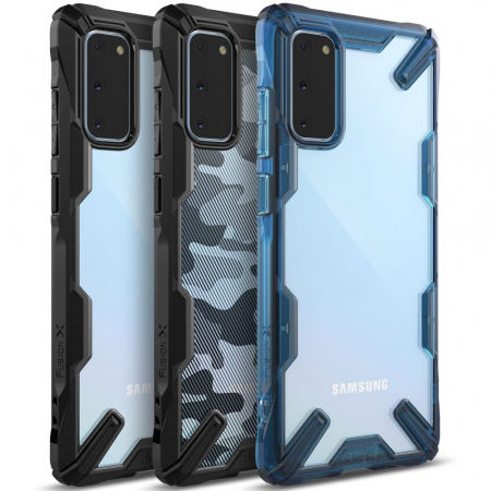 Husa Samsung Galaxy S20, Ringke Fusion X, Camo Black [2]