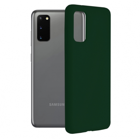 Galaxy S20 - Husa Samsung Galaxy S20, Soft Edge Silicone, Dark Green