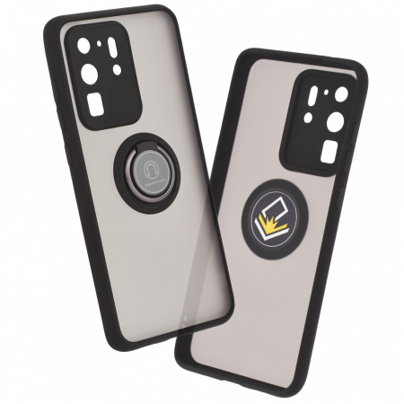 Galaxy S20 Ultra - Husa Samsung Galaxy S20 Ultra cu inel suport stand magnetic, Negru